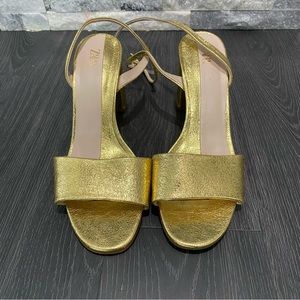 Gold Zara heels. Great condition. Size 40 US Size 10